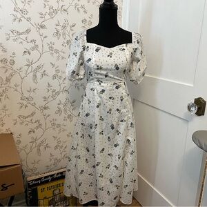 Regency/70s Empire Waist Floral Dress